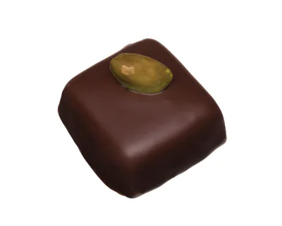 Belgická pralinka Marzipan Pistachio Dark Chocolate